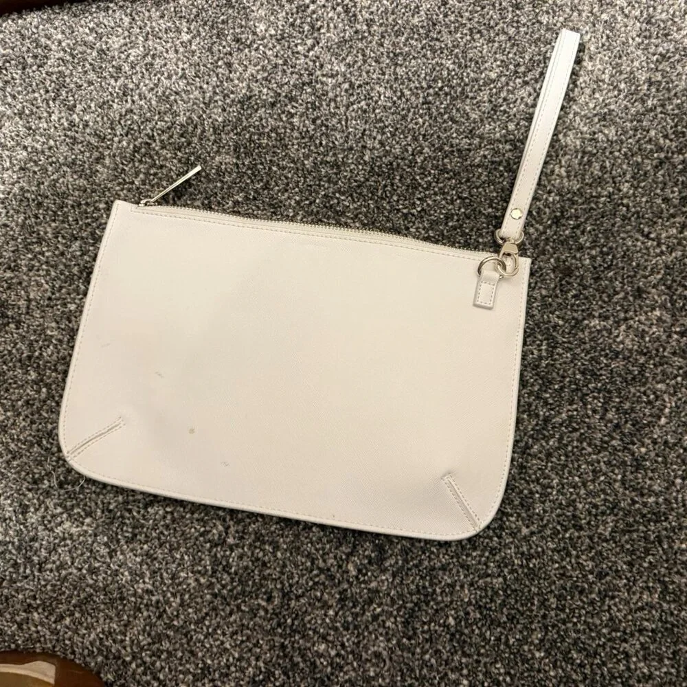 White House Black Market, floral and studded clutch. - Picture 5 of 7